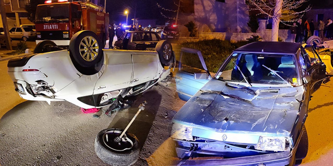 Edirne’de otomobiller kafa kafaya çarpıştı: 1’i ağır 3 yaralı
