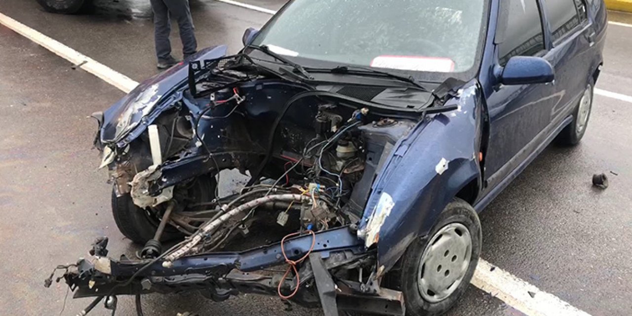 Bandırmada feci kaza 1 yaralı