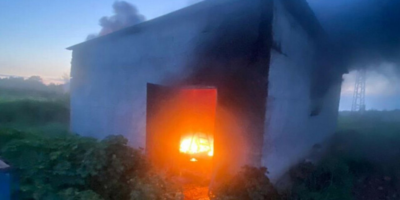 Depoda yangın çıktı