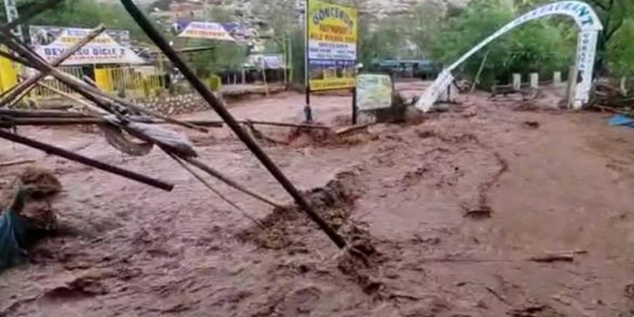 Mesire alanını su bastı