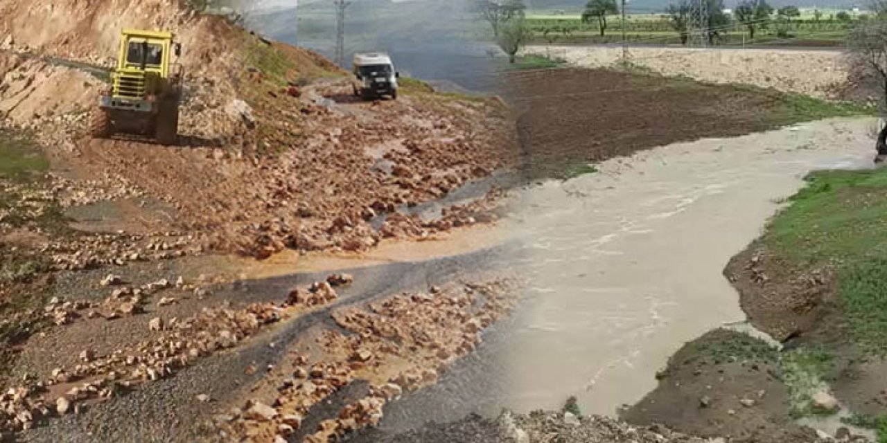 Gercüş’te sağanak yağış, heyelana sebep oldu