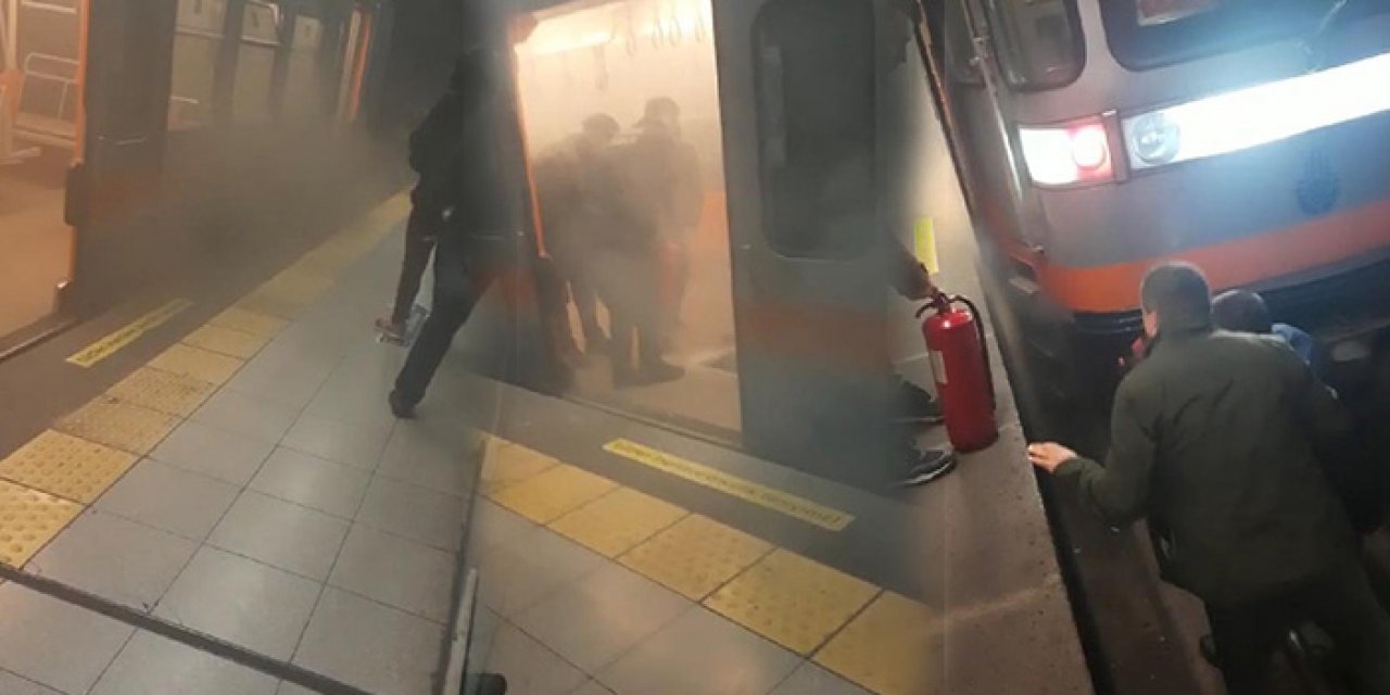Metrodan dumanlar yükseldi müdahale gecikmedi