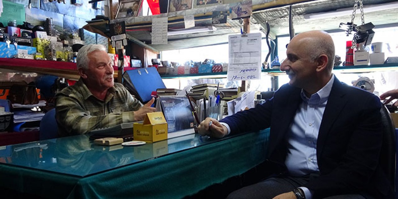 Ulaştırma ve Altyapı Bakanı'ndan Trabzon’da esnaf ziyareti