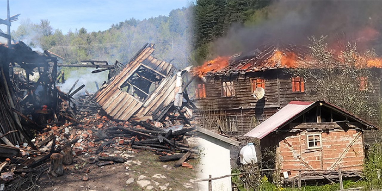 Ahşap evde çıkan yangın sonucu: 1 ölü, 1 yaralı
