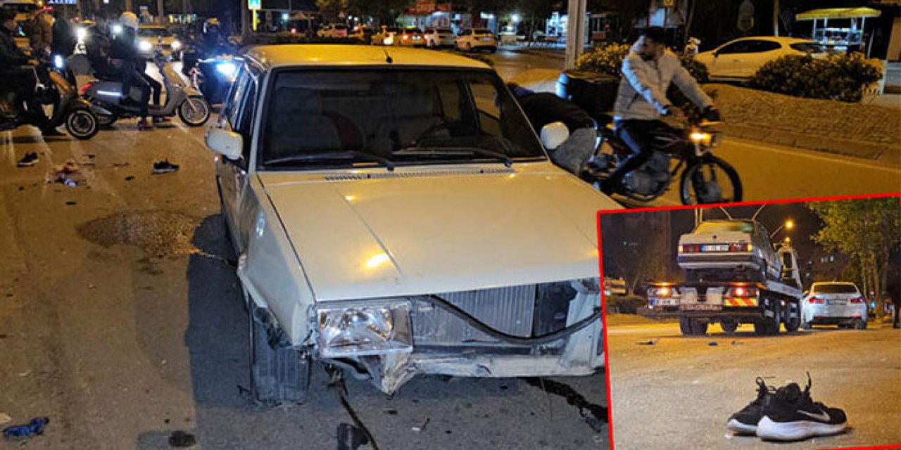 Alkollü sürücü yayaya çarptı