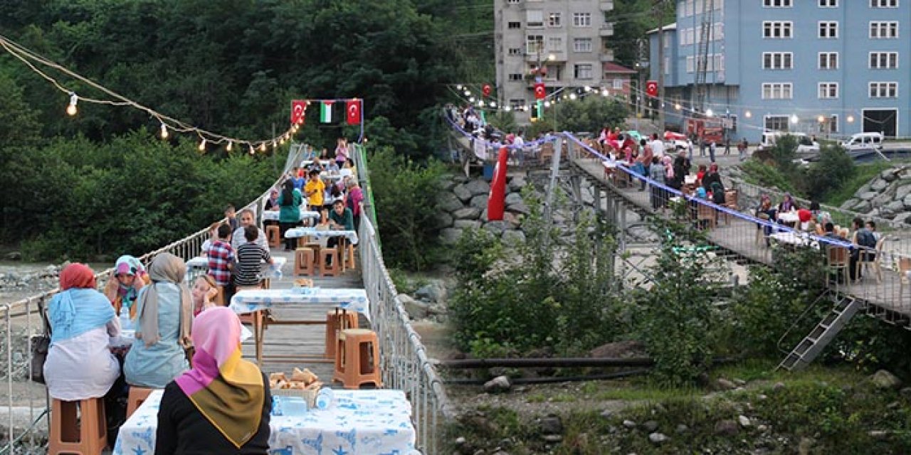 Çayeli'nde geleneksel iftar yemeği