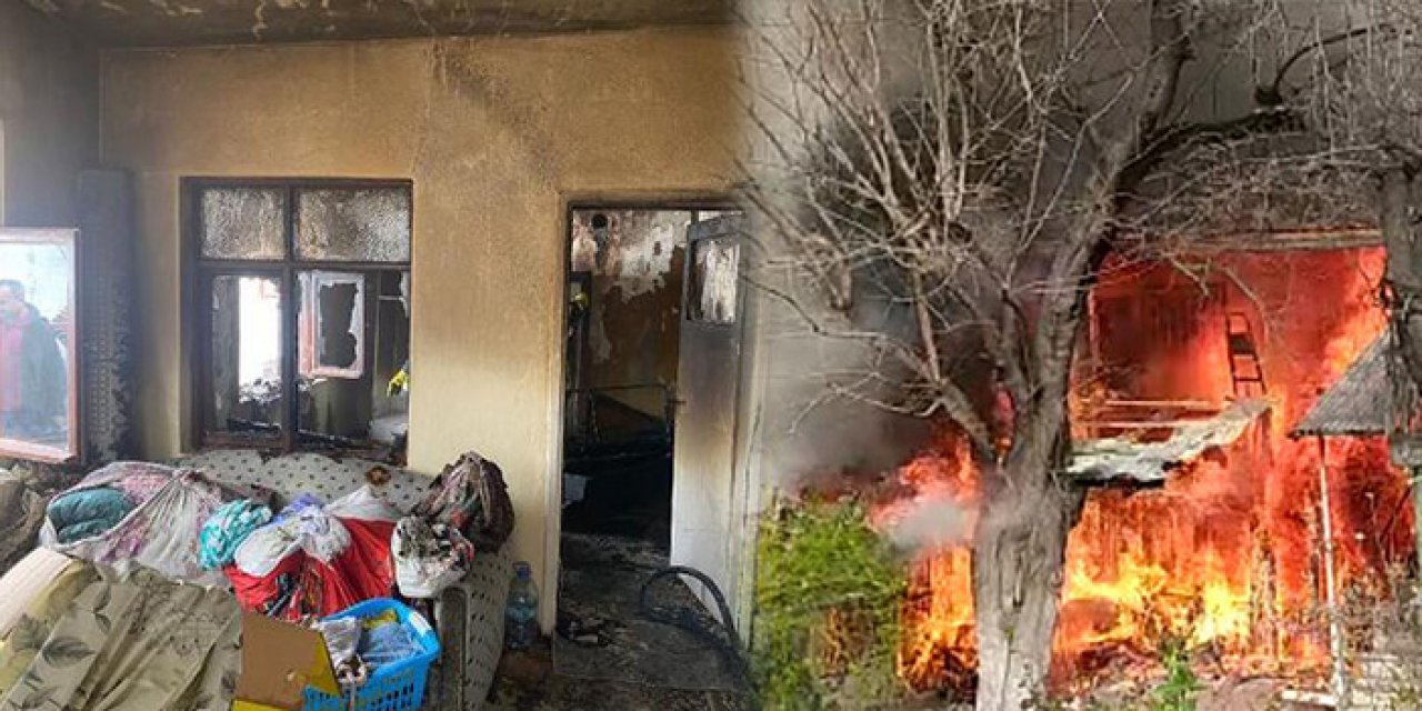 Yeni taşındığı evde çıkan yangında yaralandı