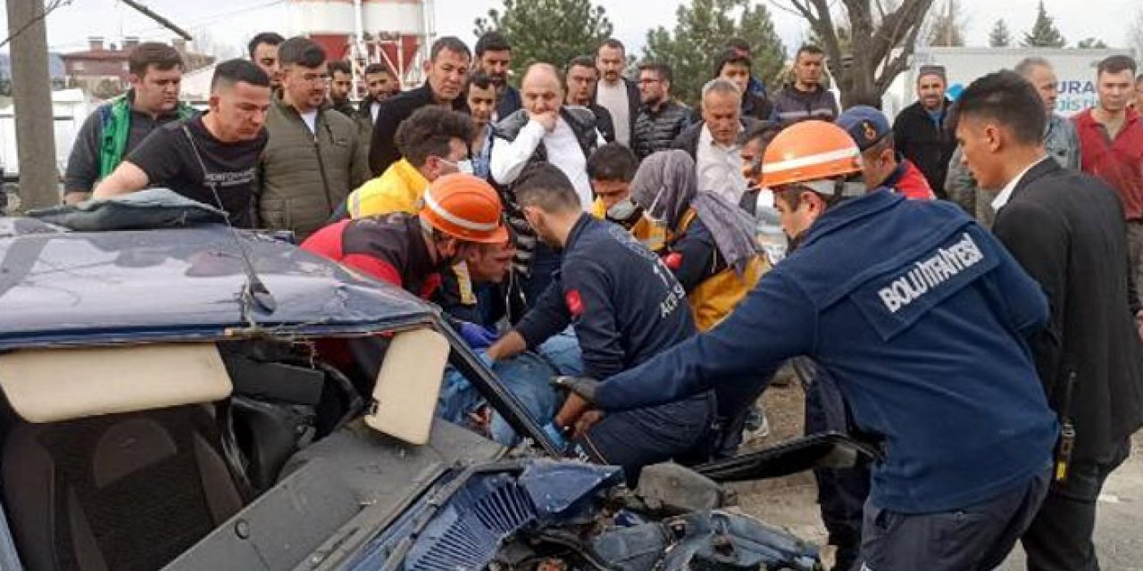 Bolu'da feci kaza: 1 ölü 1 yaralı