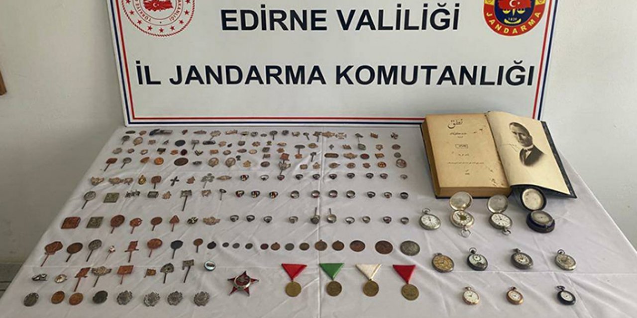 Edirne’de tarihi eser operasyonu: 189 eser ele geçirildi