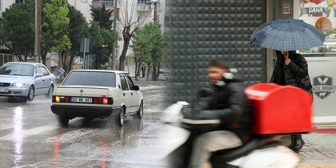 Edirne sağanağa teslim oldu