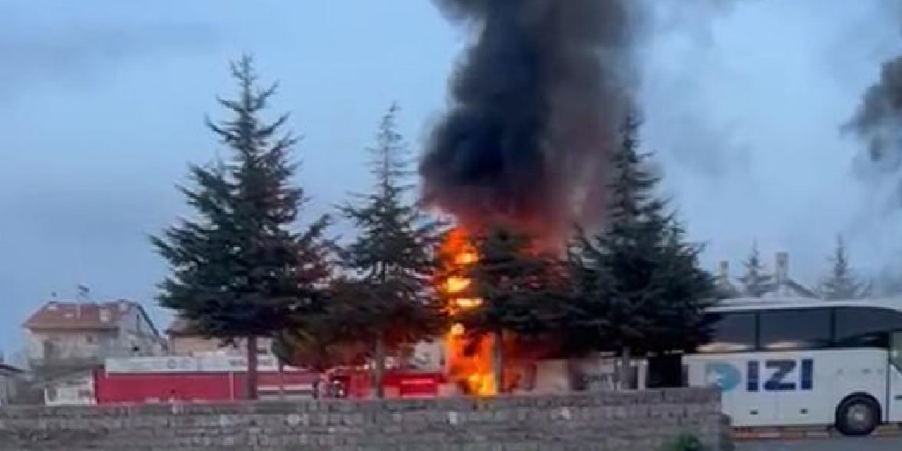 38 yolcu taşıyan otobüste yangın çıktı
