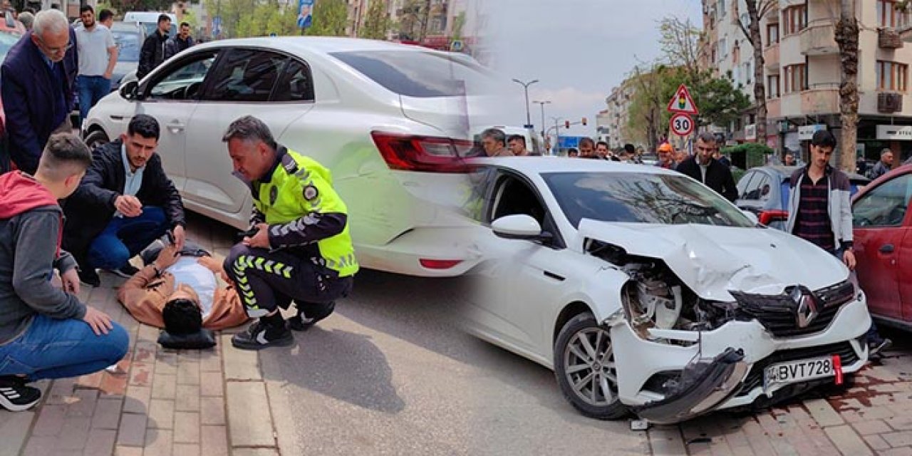 Bursa’da park halindeki araçlara çarptı: Sürücü yaralandı