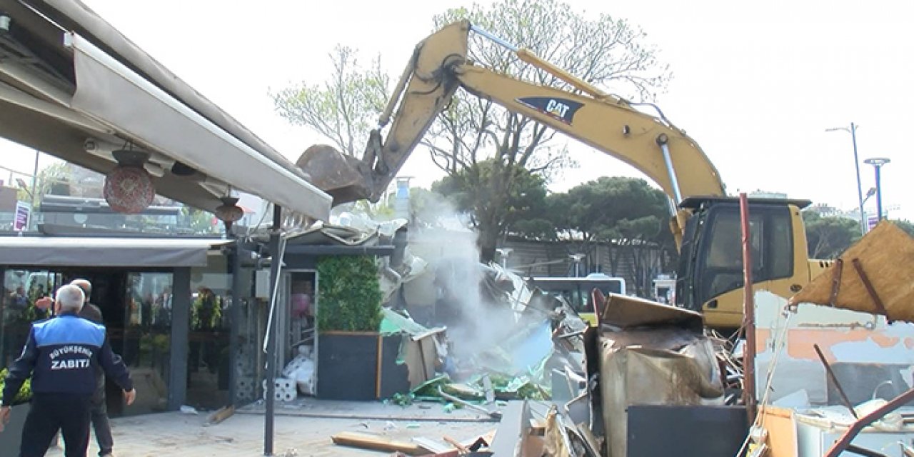 Üsküdar sahilde yıkımlar gerçekleşti