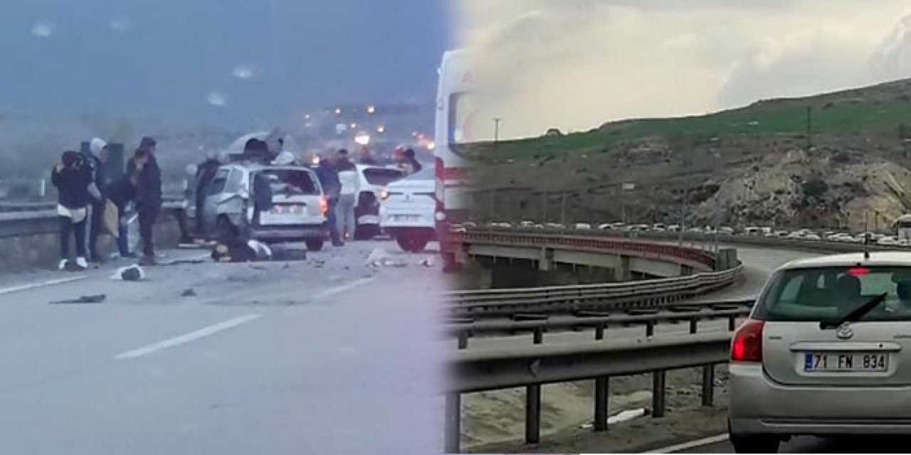 Elmadağ'da zincirleme kaza: 1 ölü 11 yaralı