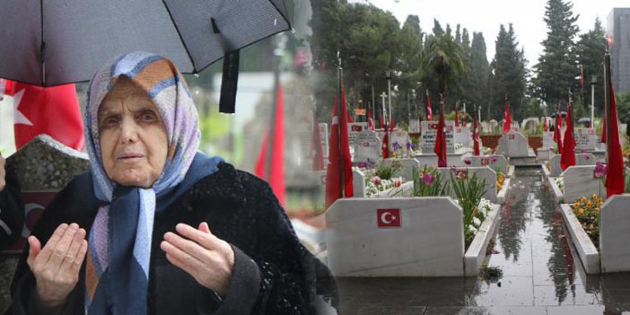 Bayram arefesinde şehitler ziyaret edildi