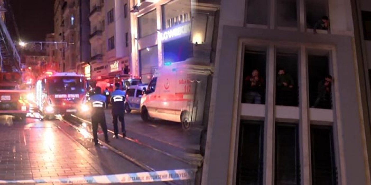 Taksim'de 6 katlı otelde yangın: İşçiler mahsur kaldı