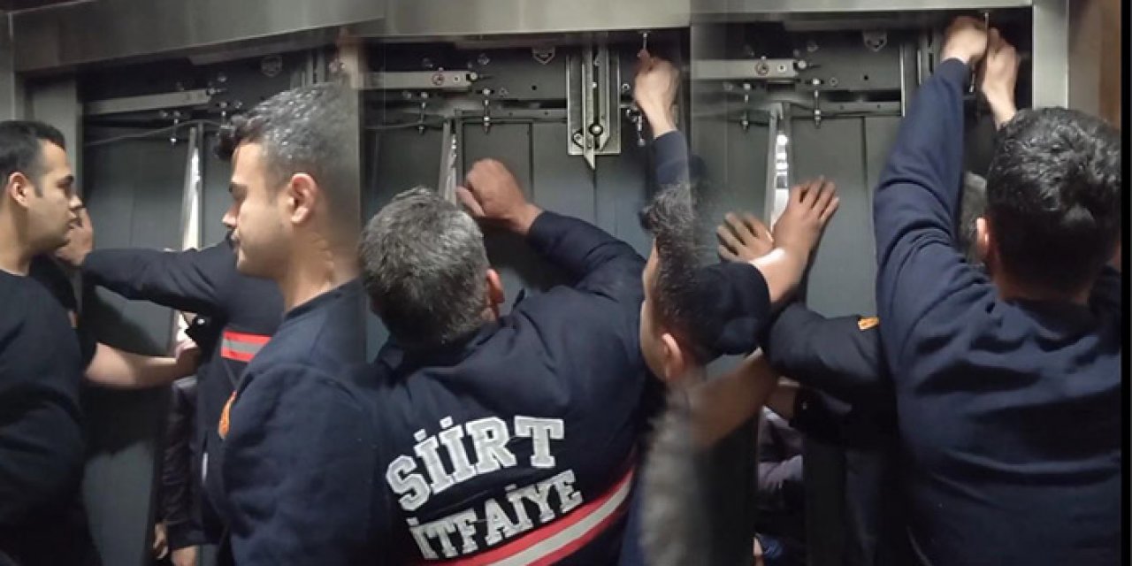 10 kişi 8 kişilik asansörde mahsur kaldı