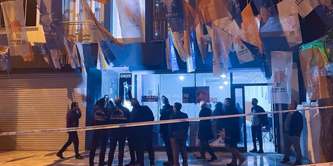 AK Parti seçim bürosu önünde silahla ateş açıldı