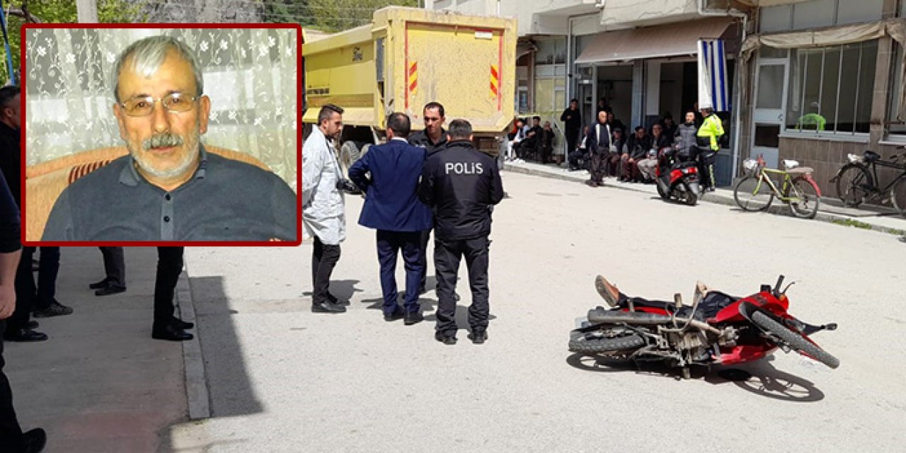 Hafriyat kamyonu motosiklete çarptı: 1 ölü