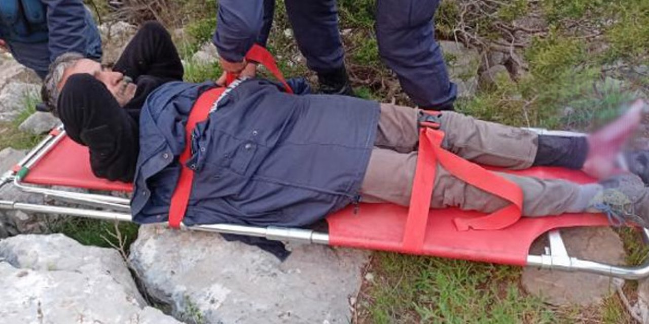 Kayalıklardan düştü: 9 saat mahsur kaldı