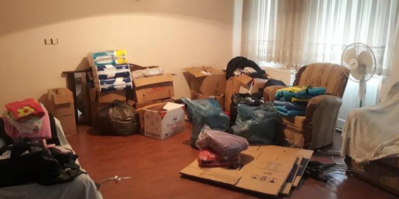 Muğla'da bir şahıs afetzedelere yapılan yardımları evine götürdü