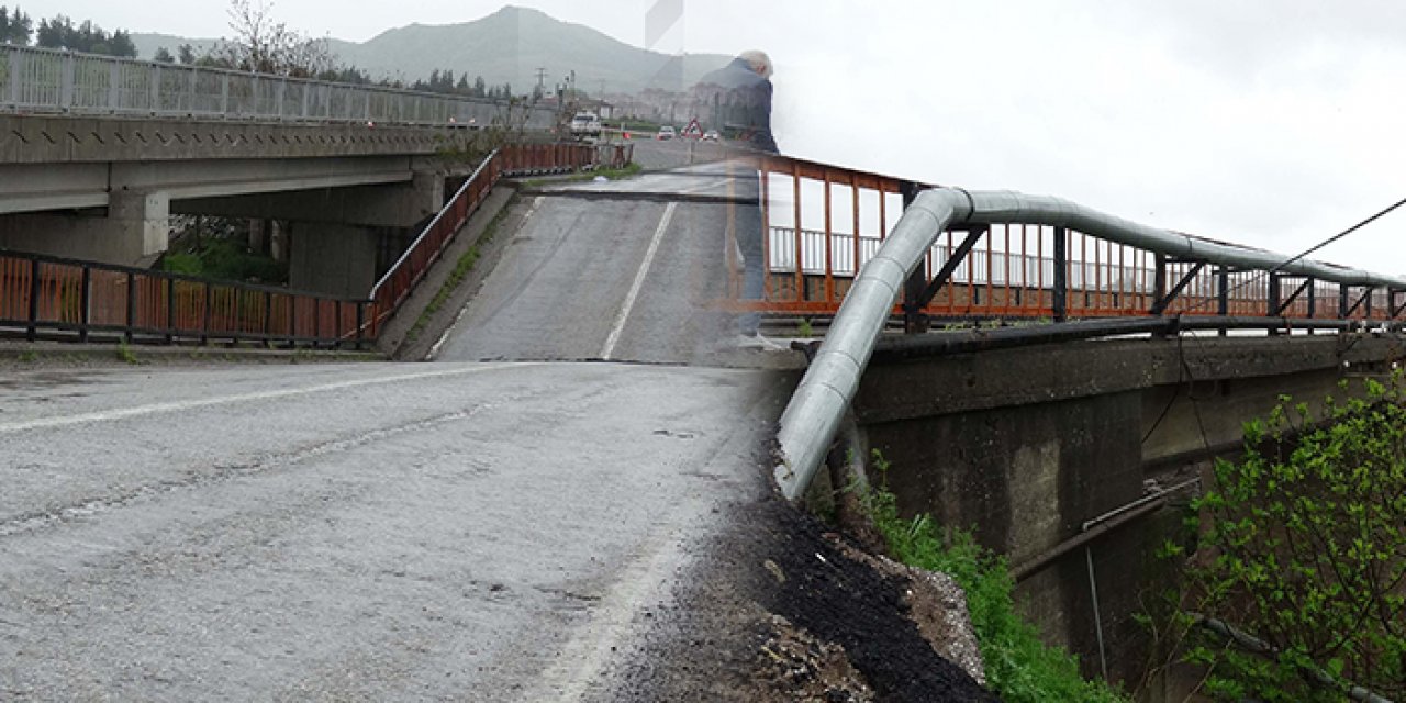 Yoğun sağanak sel getirdi: Köprü ortadan ikiye ayrıldı