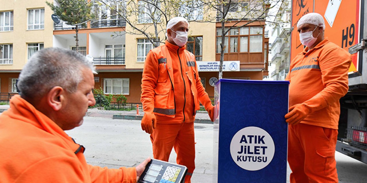 Ankara Büyükşehir Belediyesi atık jiletleri topluyor