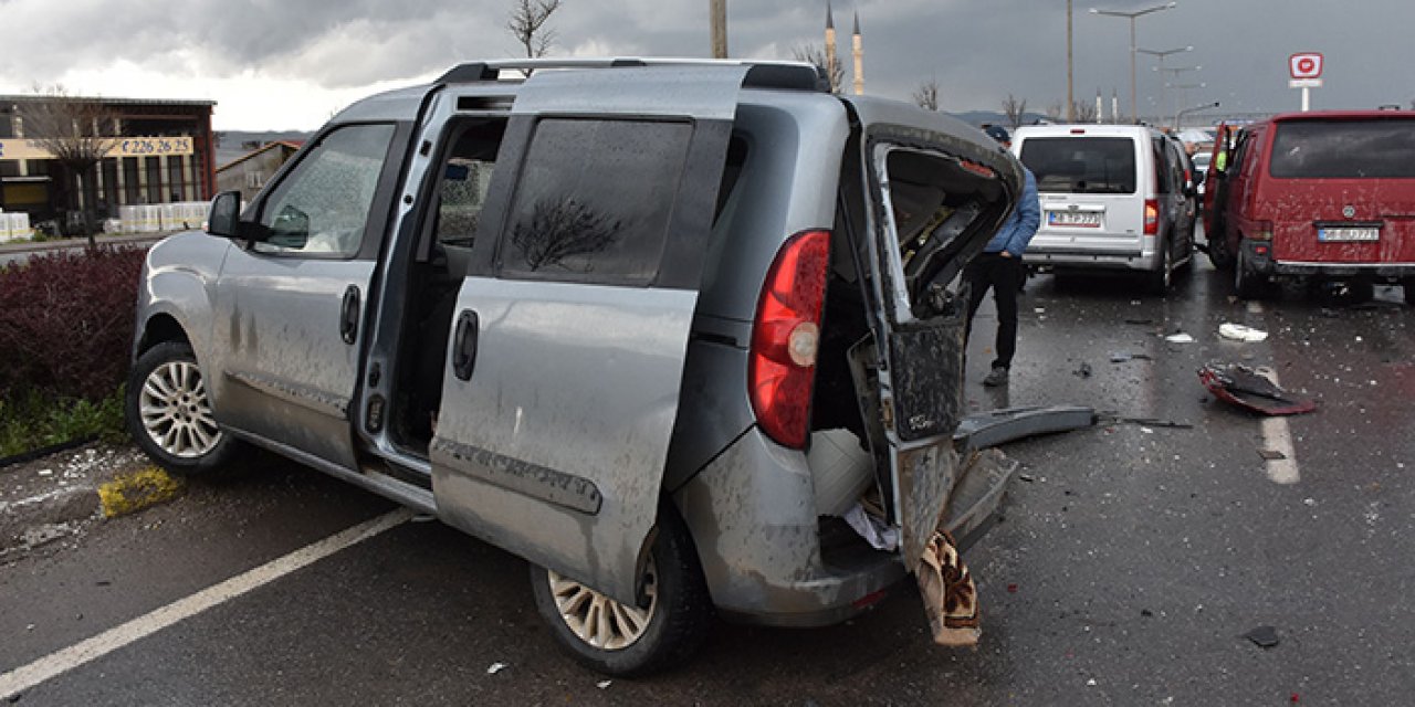 Kötü hava koşulları sonucu zincirleme kaza