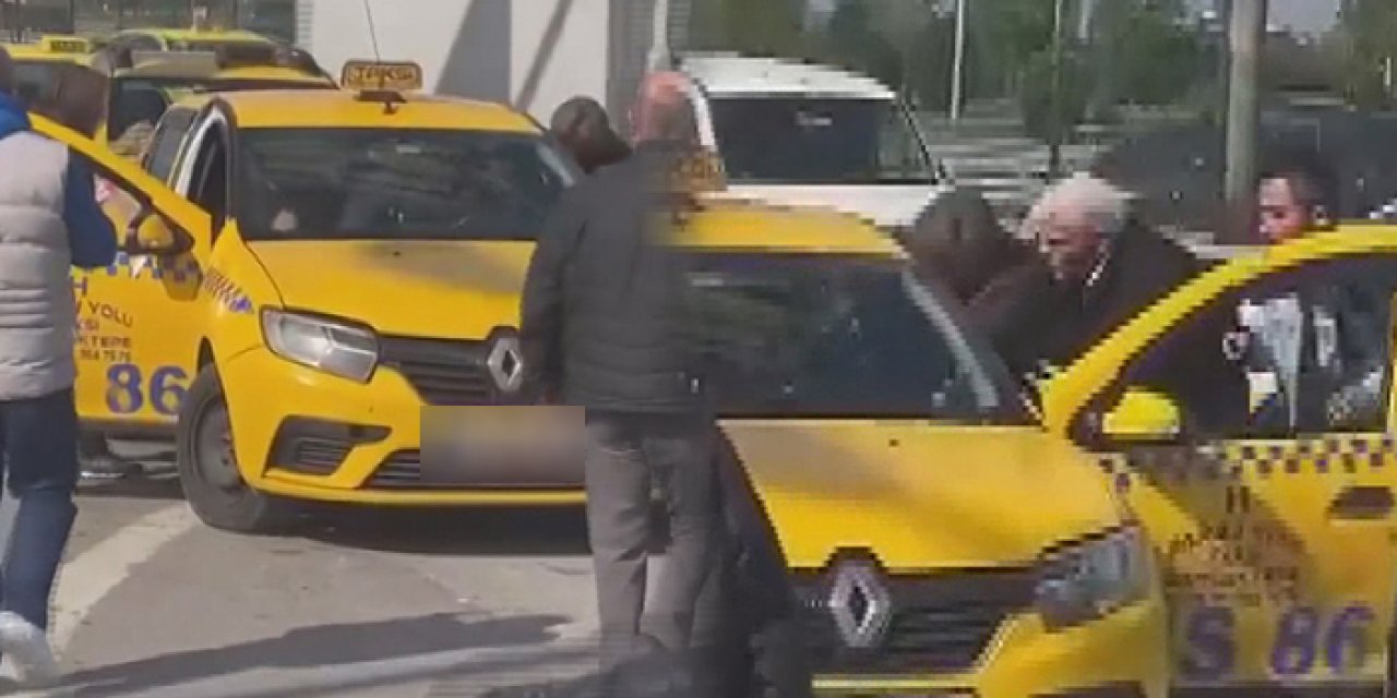 İstanbul’da taksiciler birbirine girdi