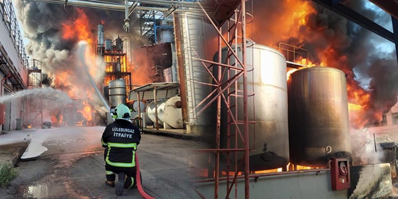 Kırklareli'de entegre tesisinde yangın