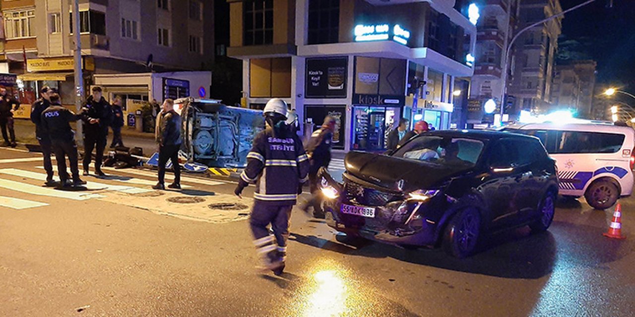 Samsun’da kaza: 2 polis yaralandı