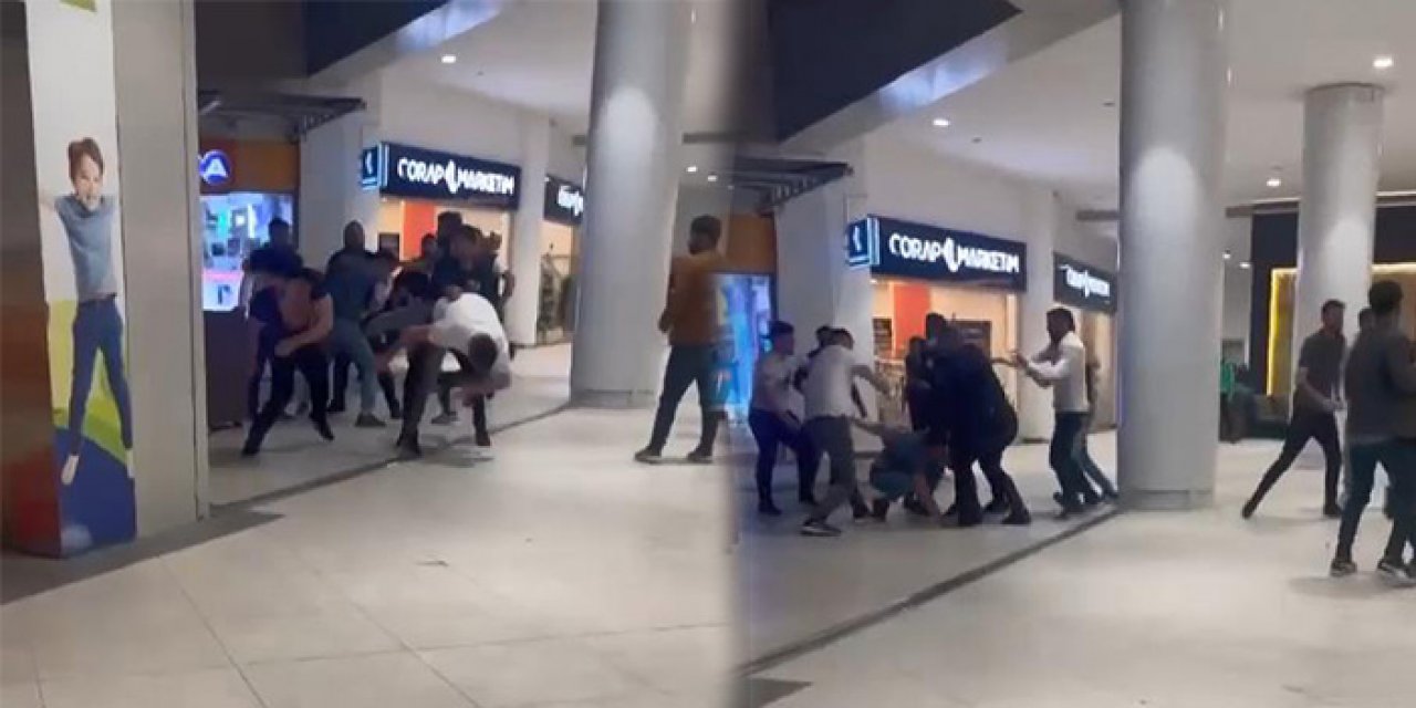 Alışveriş merkezinde birbirine girdiler