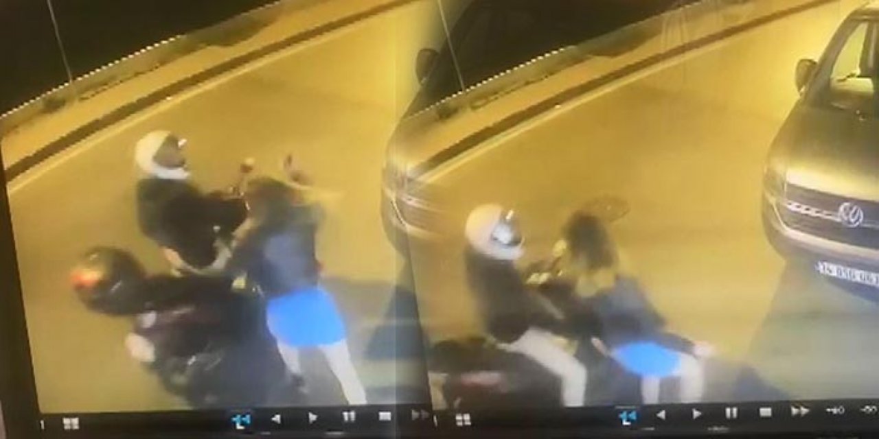 Motosikletiyle taciz edip kaçtı