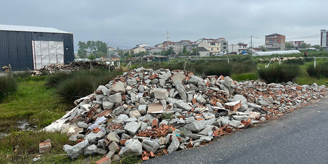 İstanbul’da yol kenarına hafriyat döken kamyon yakalandı