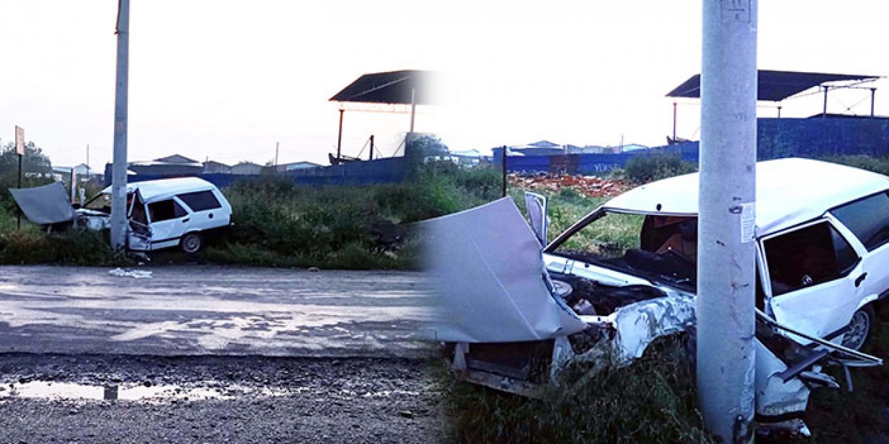 Manisa’da otomobil elektrik direğine çarptı: 1 ölü 1 yaralı