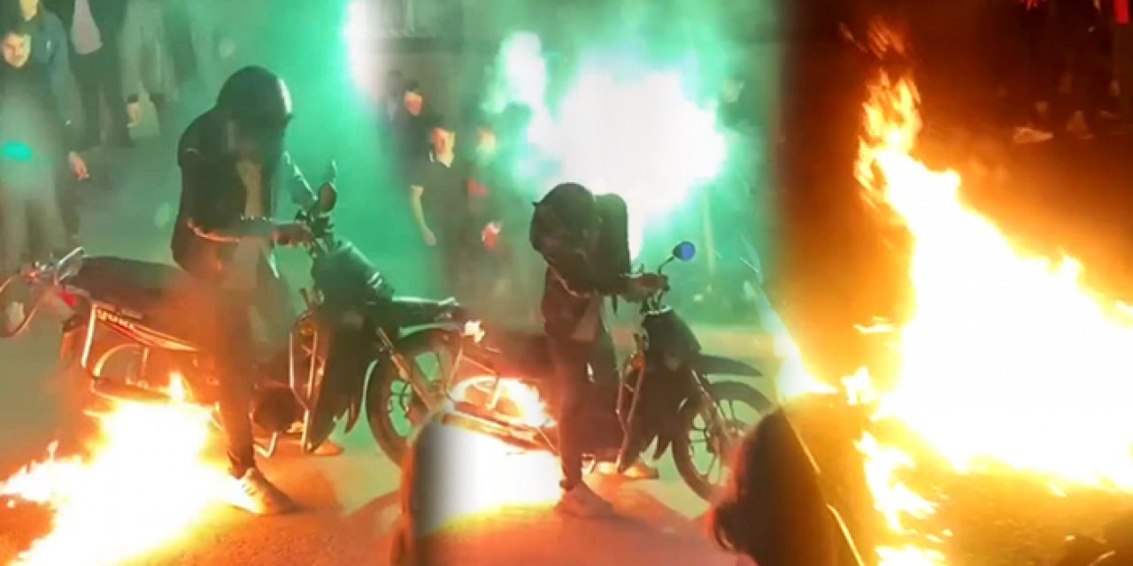 Bağcılar'da ortalığı aleve veren asker eğlencesi