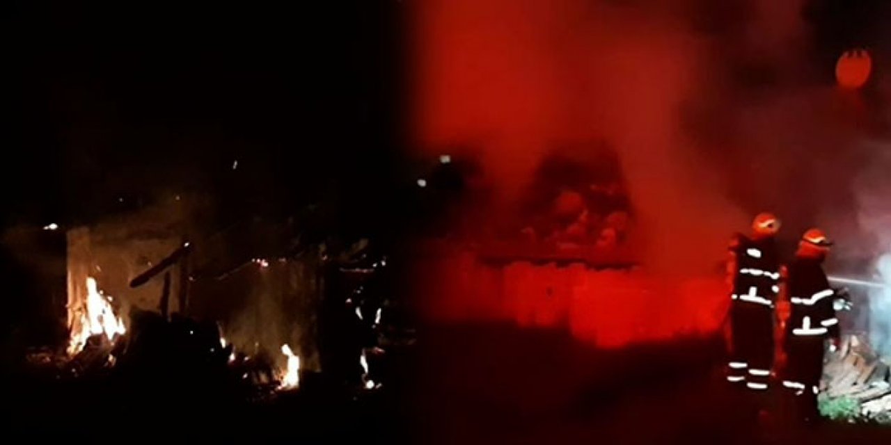 Çorum'da polisin haber verdiği yangını itfaiye ekipleri söndürdü