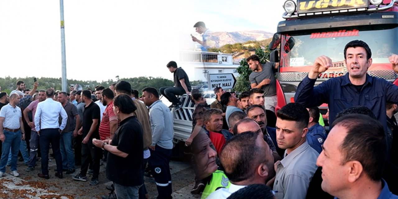 Mersin’de kayısı üreticilerinden eylem