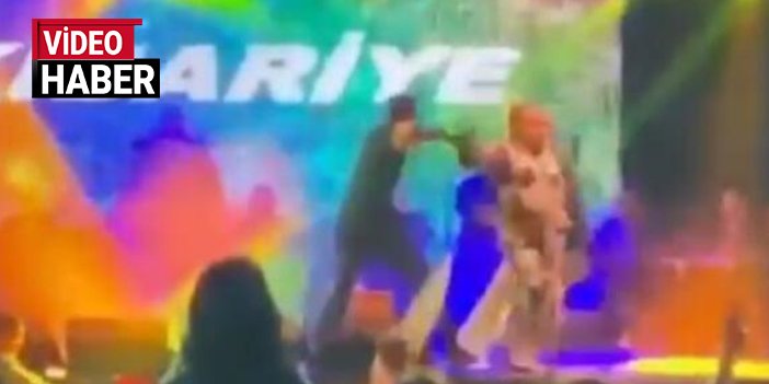 Kibariye sahne aldığı platformdan düştü