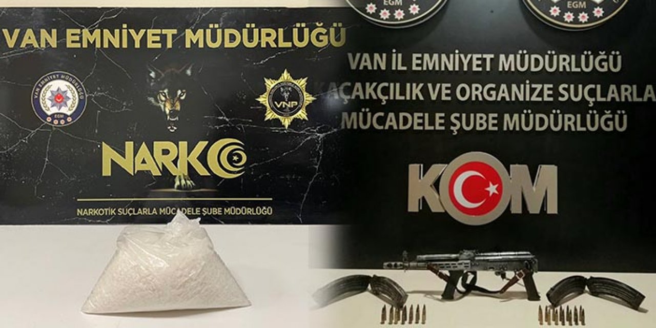 Van’da kaçak silah ve uyuşturucu operasyonu