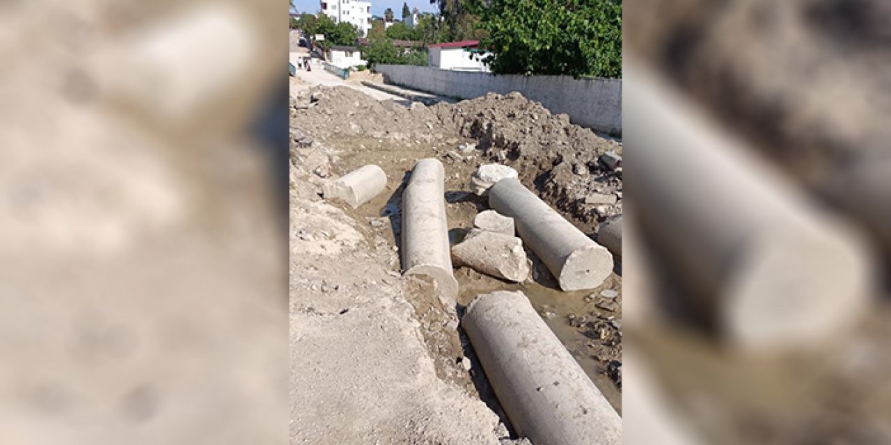 Çalışmalar sırasında tarihi sütunlar bulundu