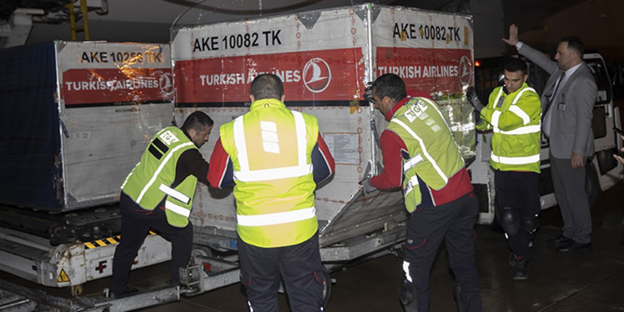 Yurtdışından oyları taşıyan uçak Ankara'ya indi