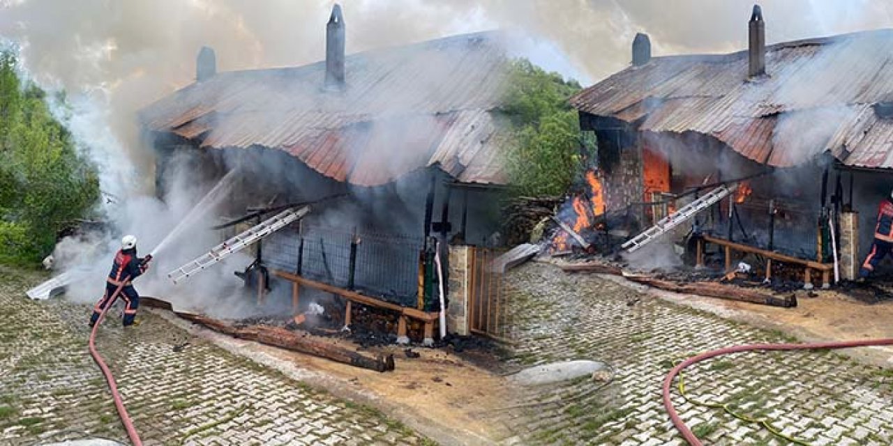 Tokat'ta tek katlı evde yangın çıktı
