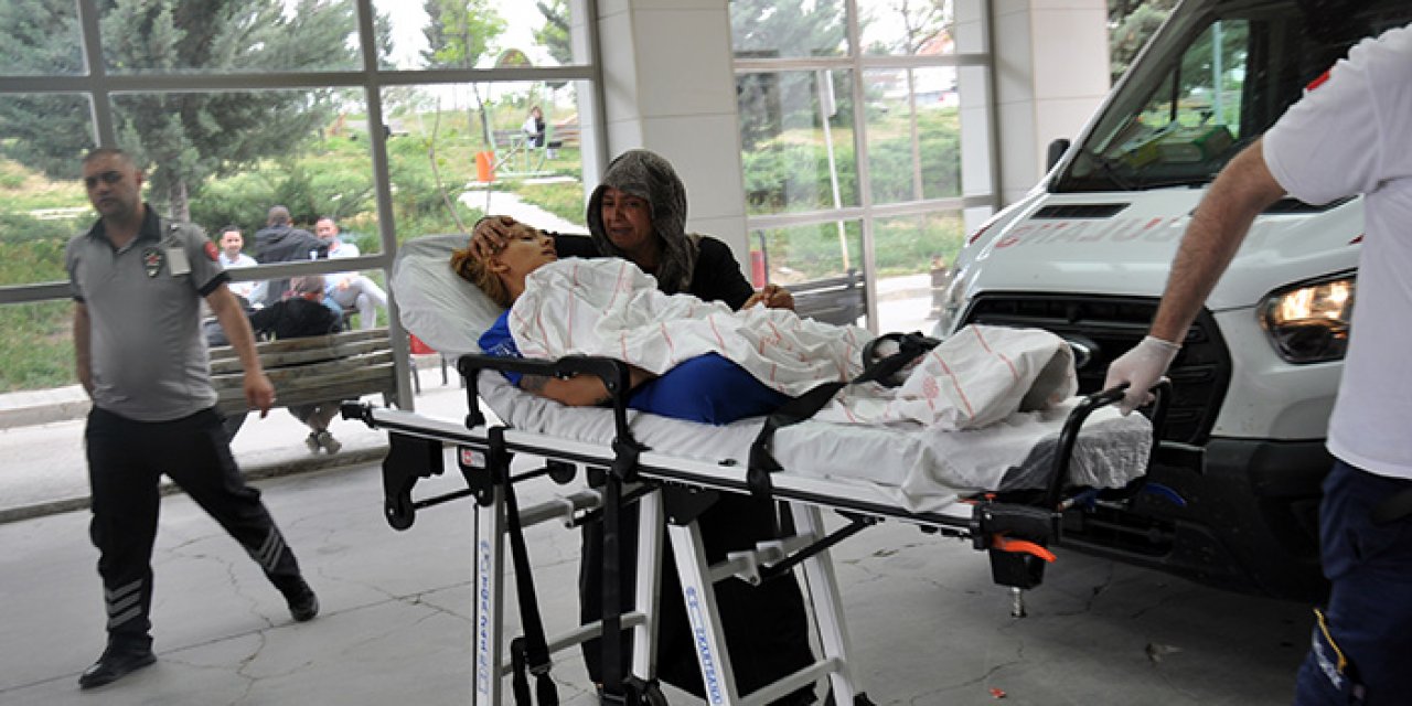 Önce eşini sonra kendisini yaraladı