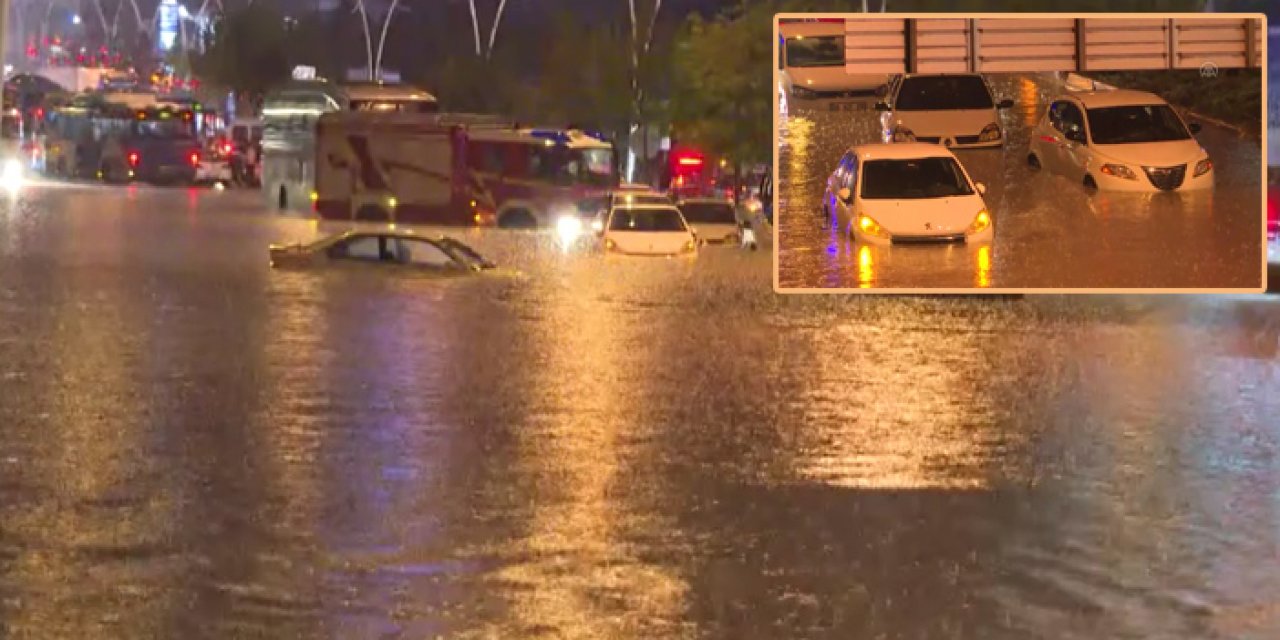 Angora Bulvarı'nda yol çöktü: Trafik kilitlendi