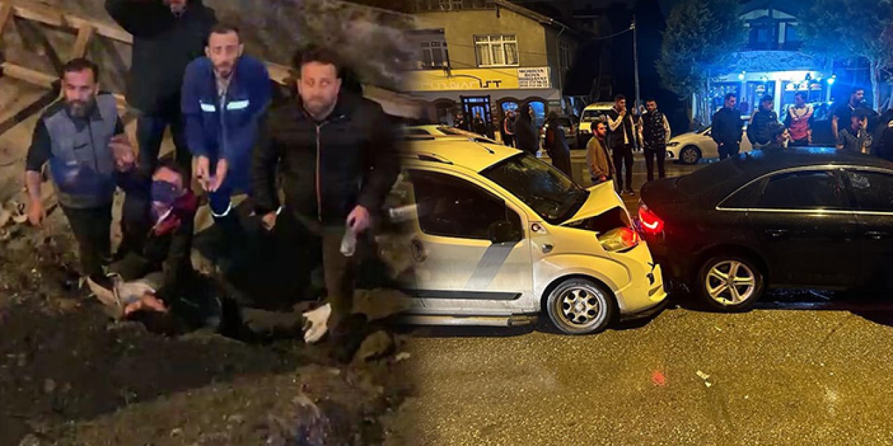 Sakarya'da tuhaf kaza: Yaralıyı kurtarmak isterken inşaata düştü