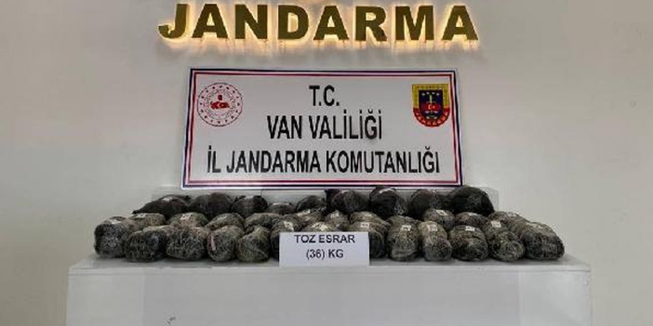 Kayalıkların arasında 36 kilogram esrar bulundu