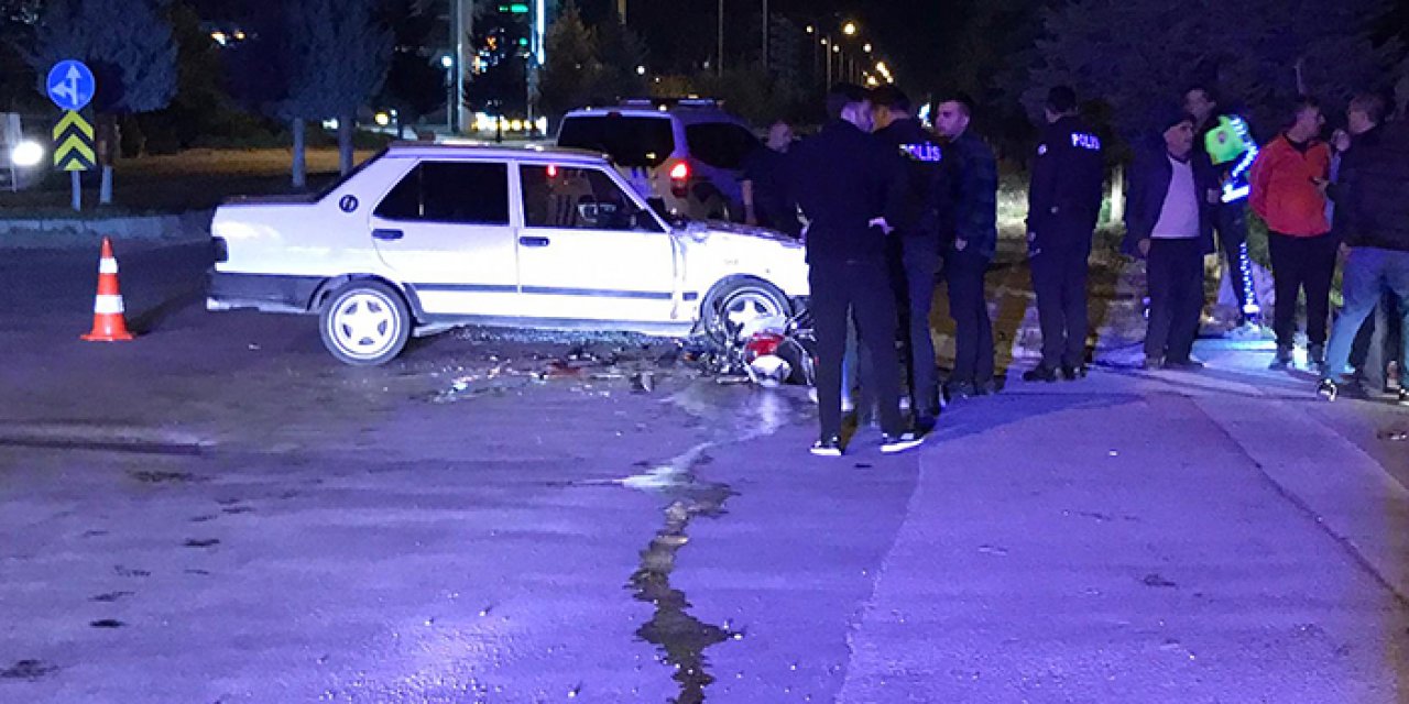 Konya'da motosikletle otomobil çarpıştı: 1 ölü 3 yaralı