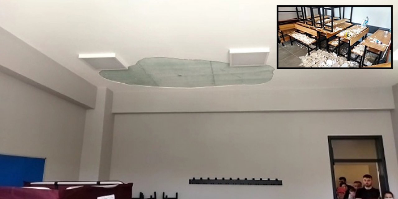 Tavandan düşen sıva parçaları 2 gözlemciyi hastanelik etti