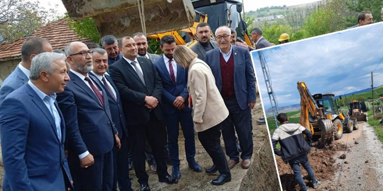 Elmadağ Karacahasan doğal gaz çalışması başladı